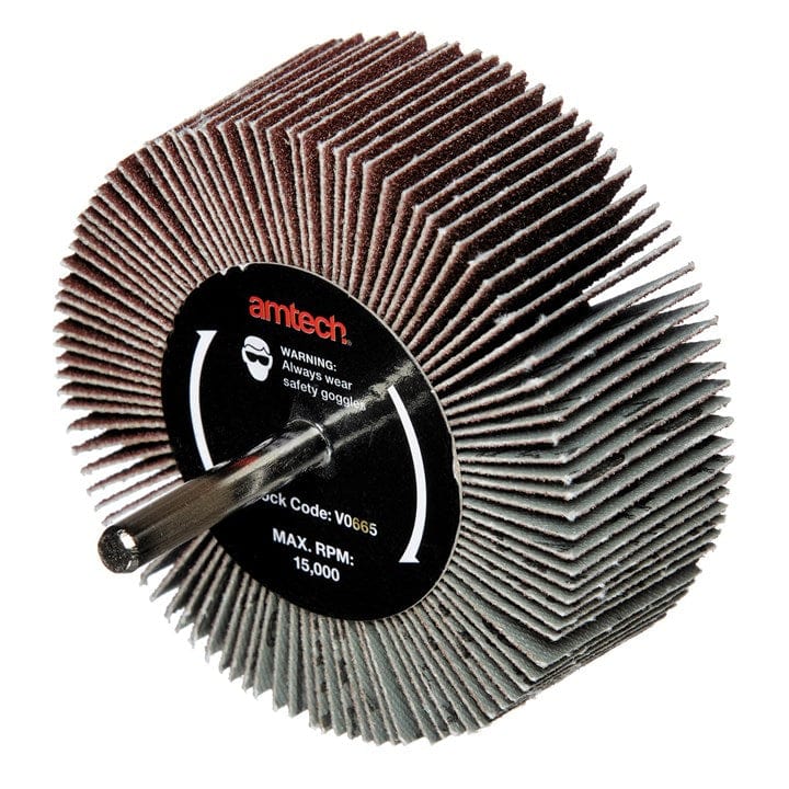 Amtech 80x30mm Abrasive Flap Wheel (Grit 120) | ML Performance DIY & Power Tools