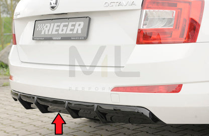 Rieger 00088111 Skoda 5E Octavia Rear Diffuser 1 | ML Performance UK Car Parts