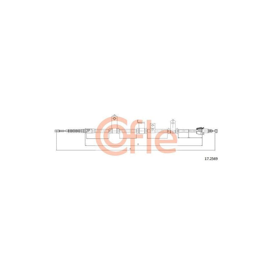 Cofle 17.2569 Hand Brake Cable For Hyundai Santa Fe Ii (Cm)