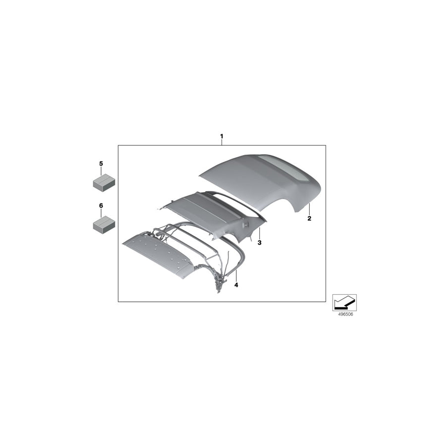 Genuine BMW 54347434507 G29 Internal Head Lining SCHWARZ (Inc. Z4 30i, Z4 M40i & Z4 20i) | ML Performance UK