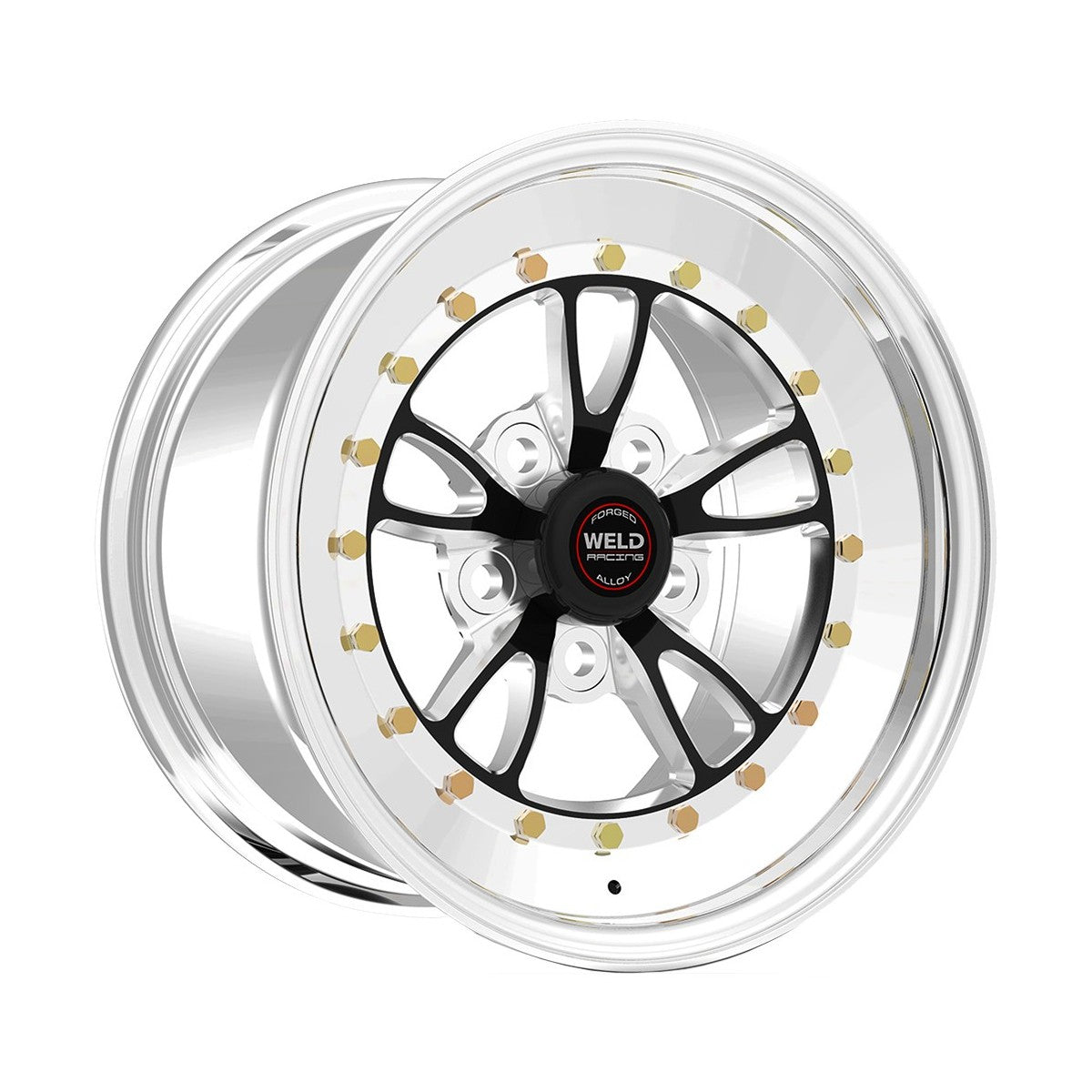 Weld 793B-510278 Full Throttle Wheel 15x10 5x4.75 ET-25 BS4.5 Black Center - Polished Shell