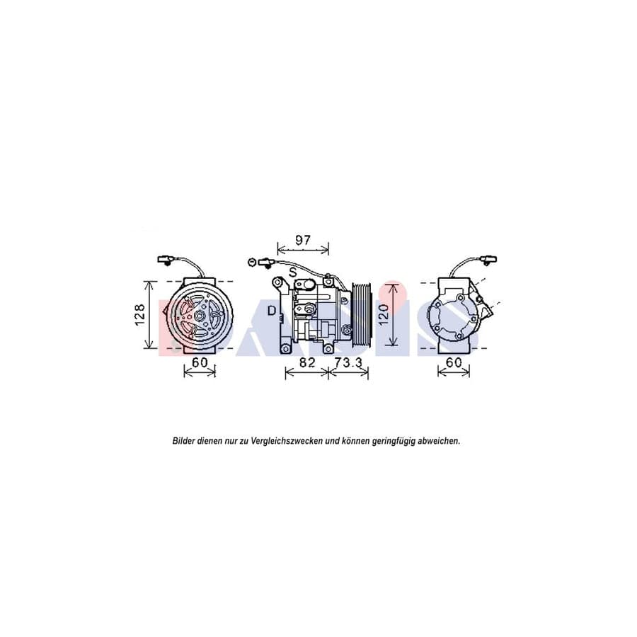 AKS Dasis 852627N Compressor, Air Conditioning For Toyota Hilux VII Pickup | ML Performance UK