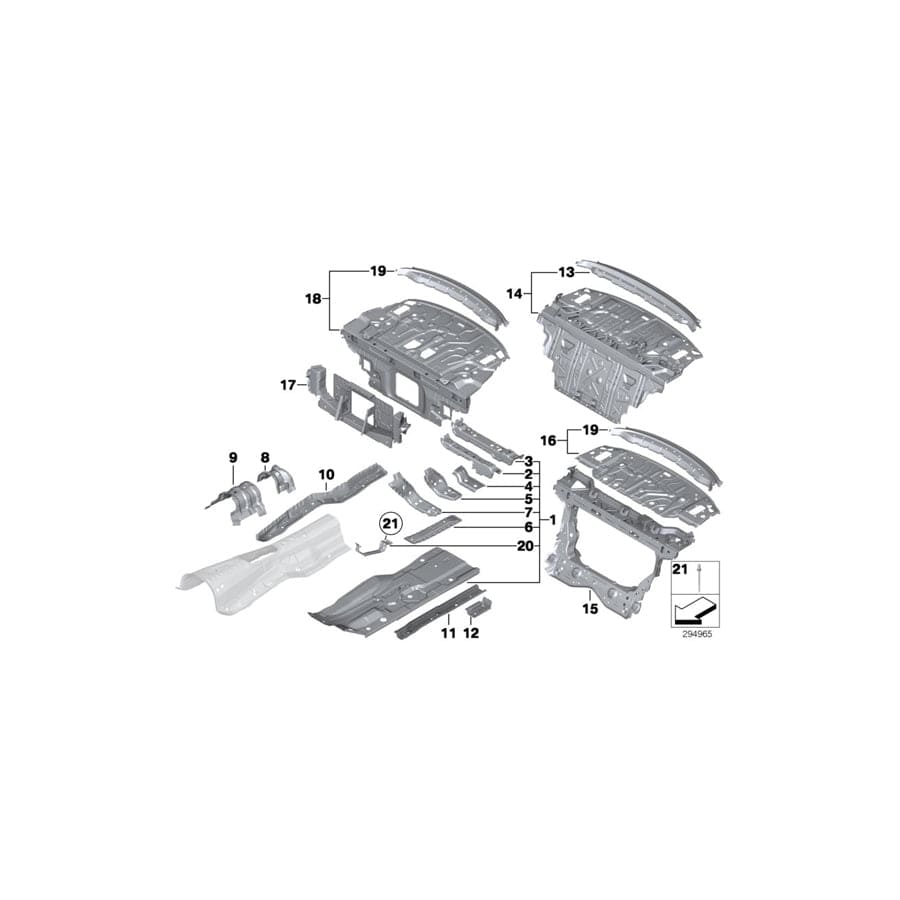 Genuine BMW 41117263708 F02 F12 F06 Bracket For Accelerator Pedal Module (Inc. 650iX 4.4, 760LiS & 535iX) | ML Performance UK Car Parts