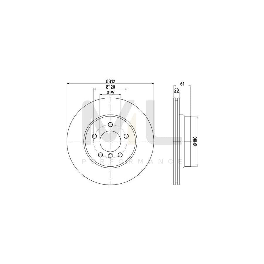 TEXTAR PRO 92098703 Brake Disc Externally Vented, Coated, without wheel hub, without wheel studs | ML Performance Car Parts