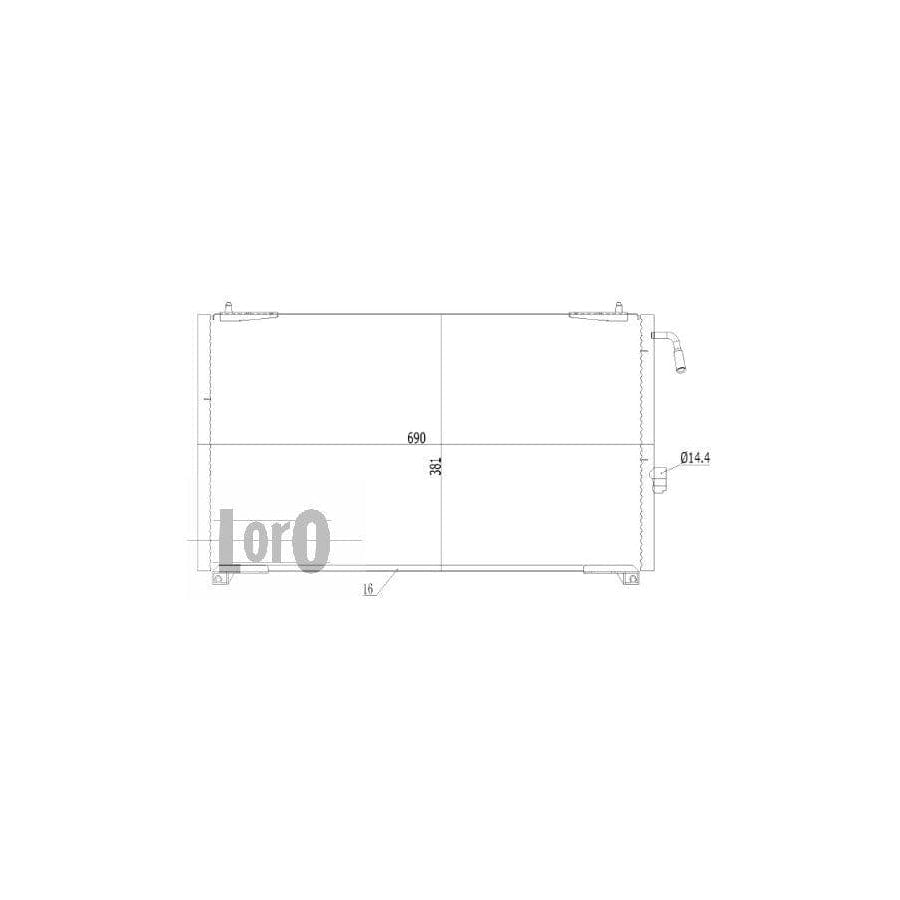 Abakus 0380160014 Air Conditioning Condenser For Peugeot 406 | ML Performance UK