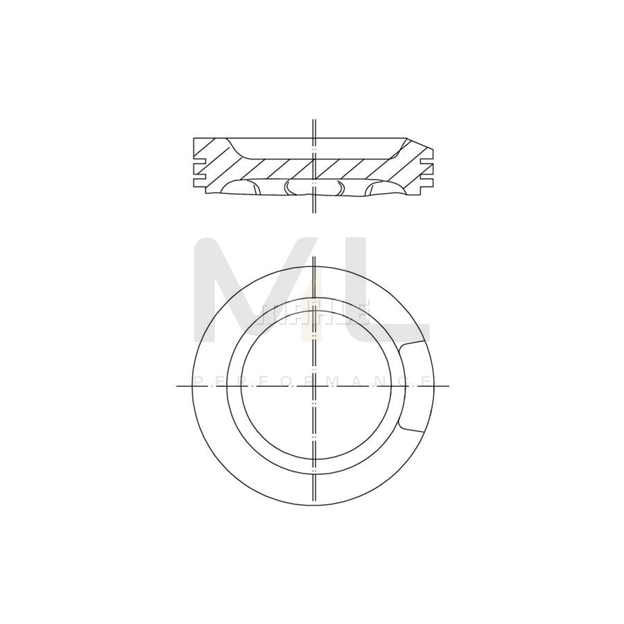 MAHLE ORIGINAL 033 04 00 Piston 81,01 mm | ML Performance Car Parts