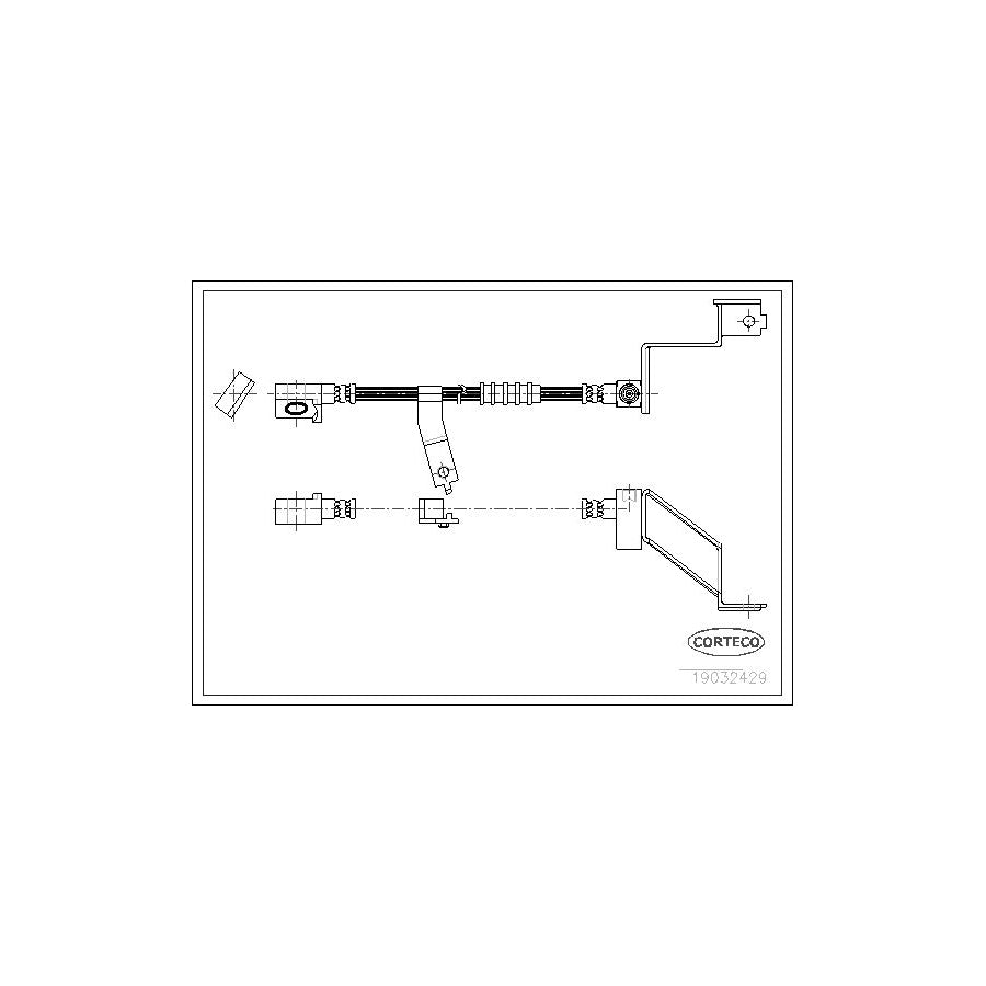 Corteco 19032429 Brake Hose For Chrysler Voyager / Grand Voyager Iii (Gs) | ML Performance UK