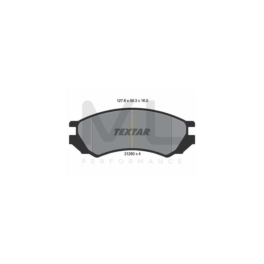 TEXTAR 2128002 Brake pad set for NISSAN PRIMERA not prepared for wear indicator | ML Performance Car Parts