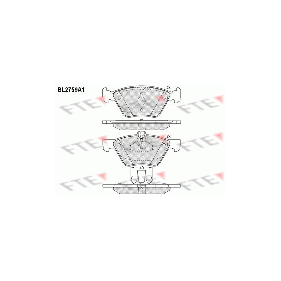 Fte BL2759A1 Brake Pad Set | ML Performance UK Car Parts