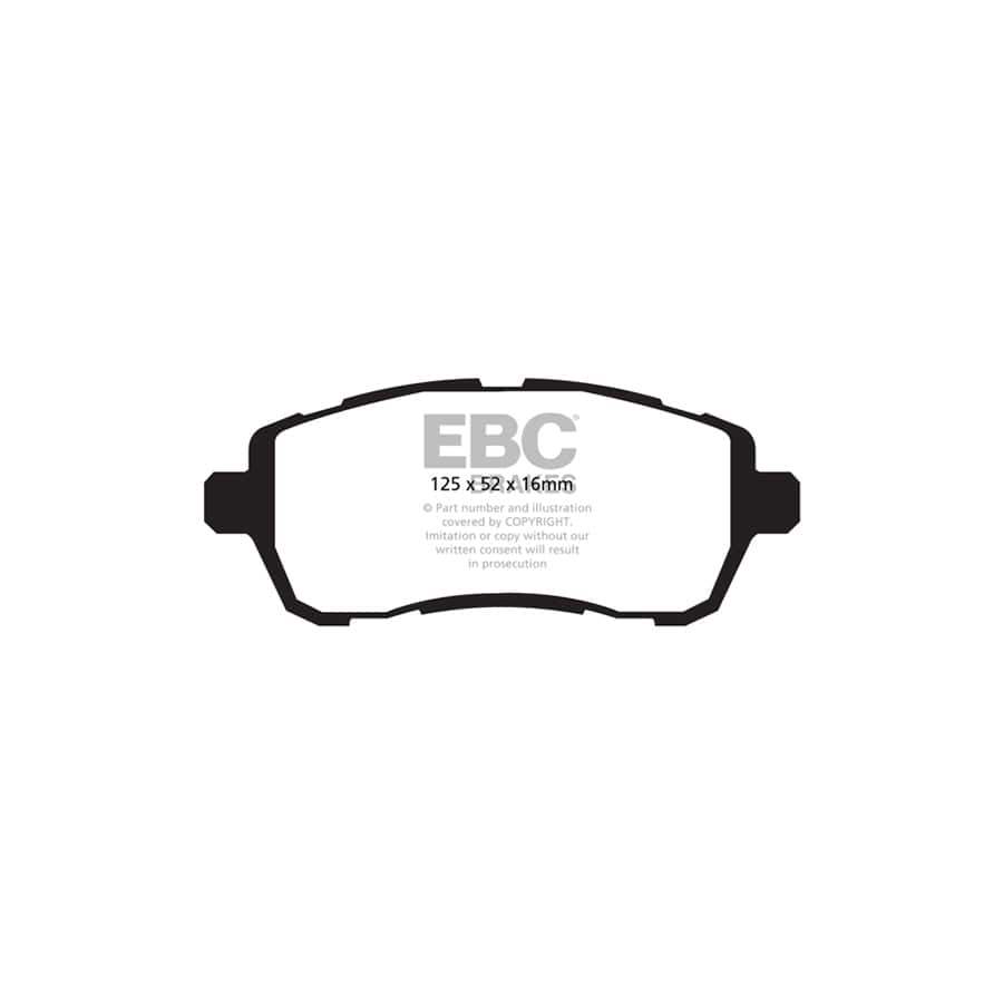 EBC PD03KF473 Ford Fiesta Mk7 Yellowstuff Front Brake Pad & Plain Disc Kit 2 | ML Performance UK Car Parts