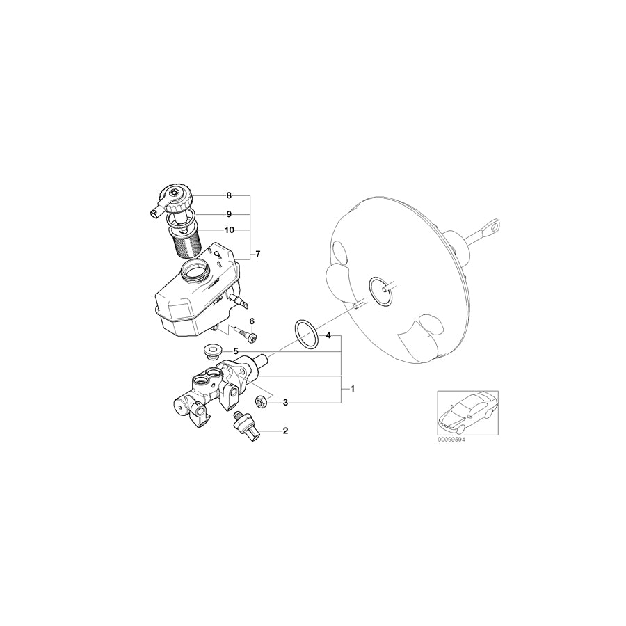 Genuine BMW 34521164458 E36 E46 E61 Dsc Pressure Sensor (Inc. 330Cd, Z3 M & Z4 2.5i) | ML Performance UK Car Parts