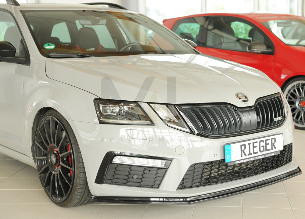 Rieger 00088140 Skoda 5E Octavia RS Front Splitter 4 | ML Performance UK Car Parts