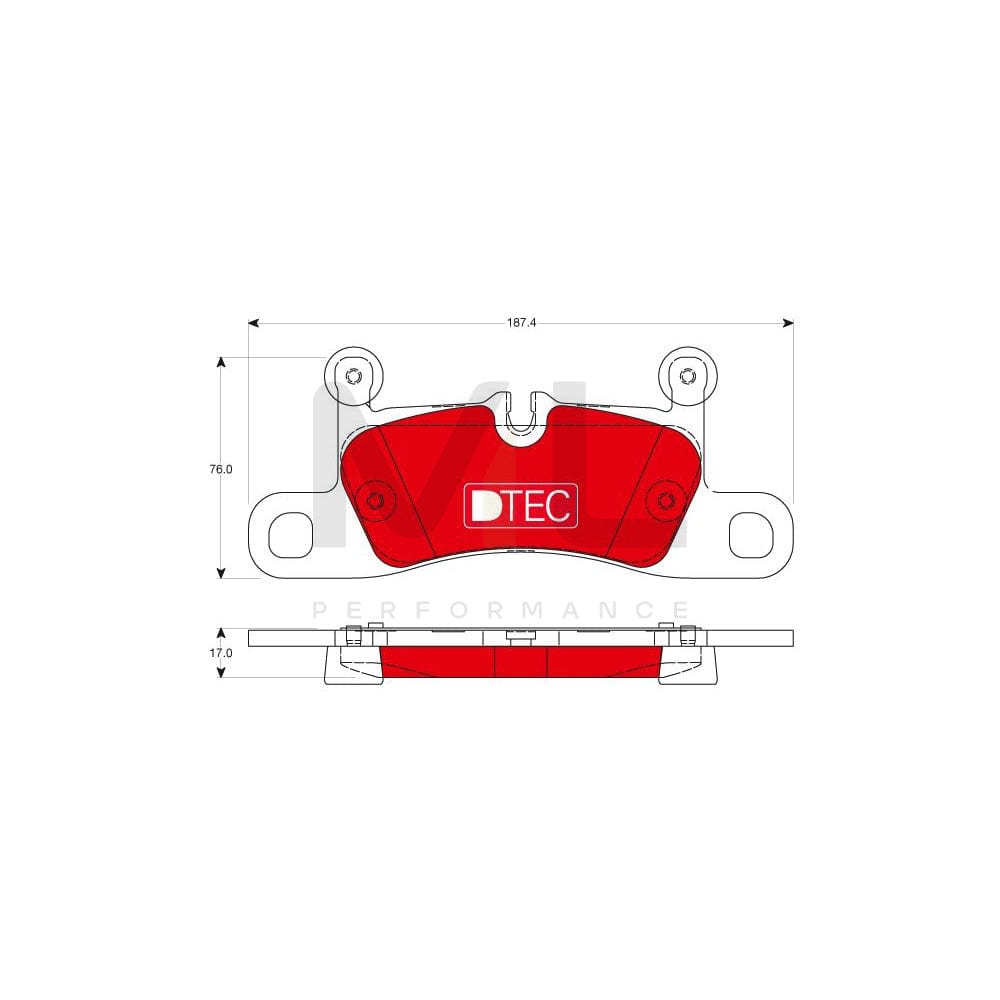 TRW Dtec Cotec Gdb1875Dte Brake Pad Set Prepared For Wear Indicator | ML Performance Car Parts