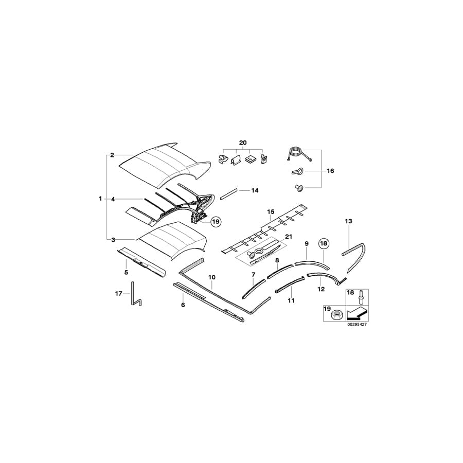 Genuine BMW 54347154665 E64 Rail F Cowl Gasket (Inc. 650i, 635d & M6) | ML Performance UK Car Parts