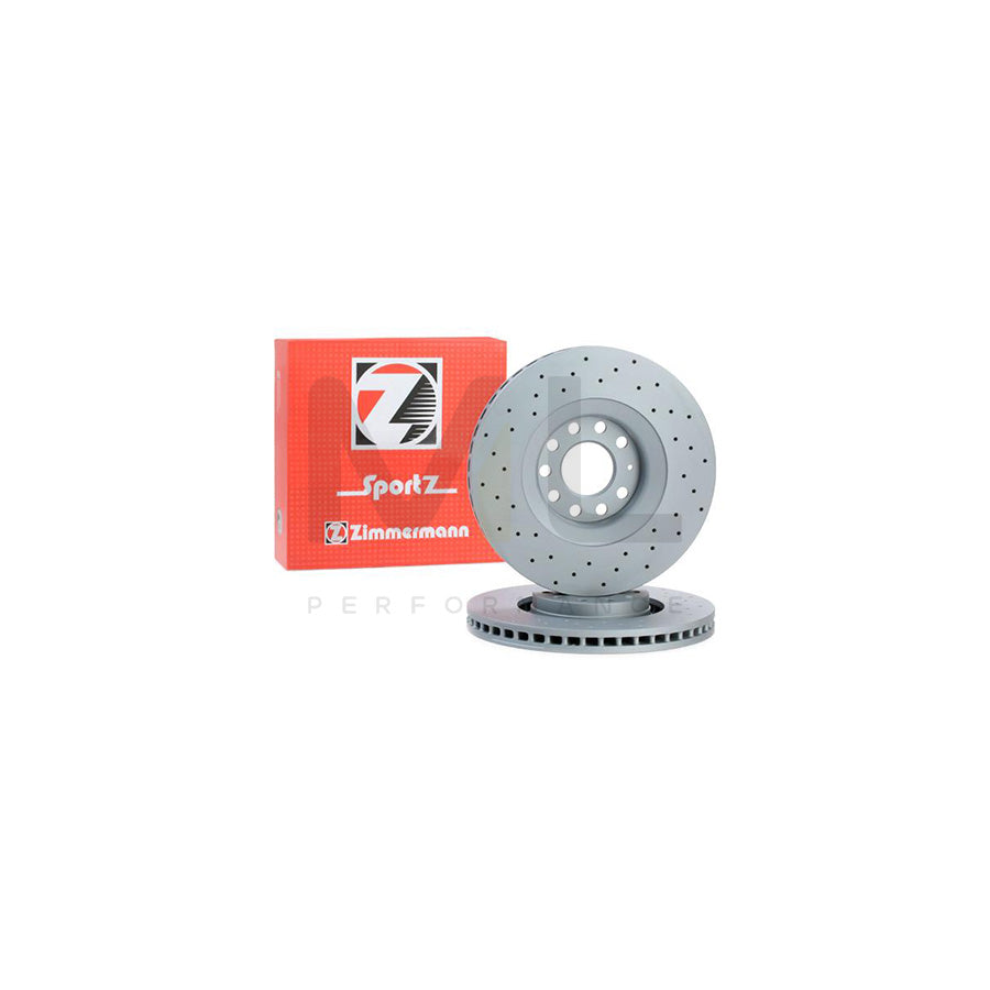 ZIMMERMANN SPORT COAT Z 100.1249.52 Brake Disc Externally Vented, Perforated, Coated, High-carbon | ML Performance Car Parts