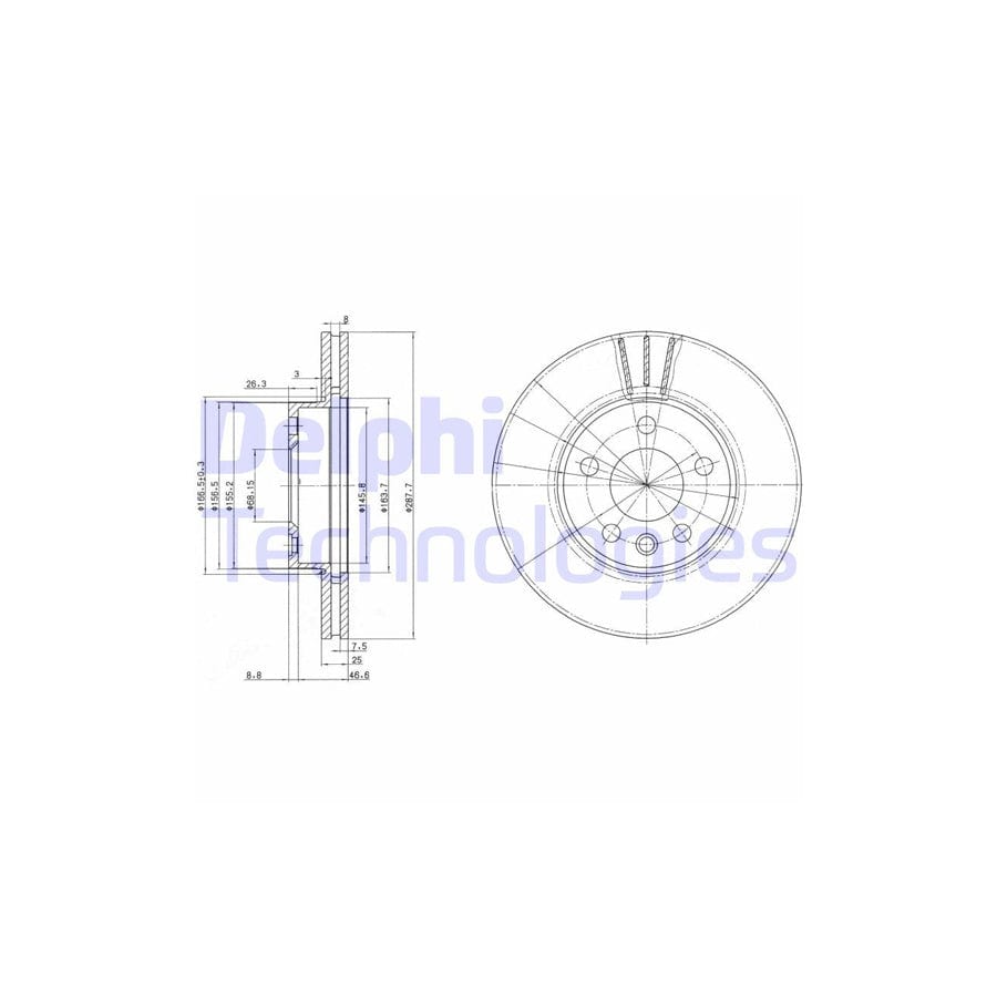 Delphi Bg3025 Brake Disc