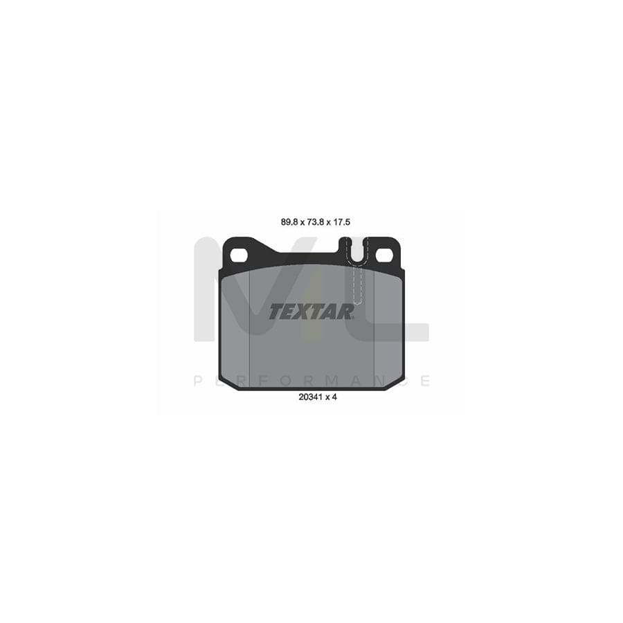 TEXTAR 2034110 Brake pad set prepared for wear indicator | ML Performance Car Parts