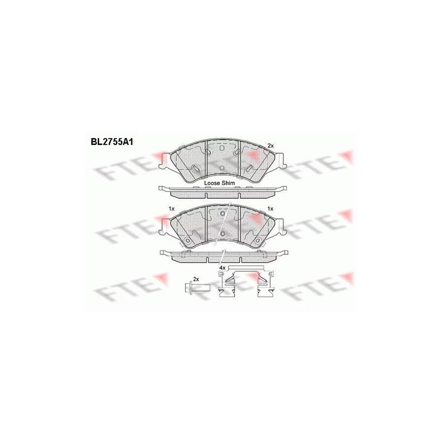 Fte BL2755A1 Brake Pad Set For Ford Ranger Mk3 (Tke) | ML Performance UK Car Parts