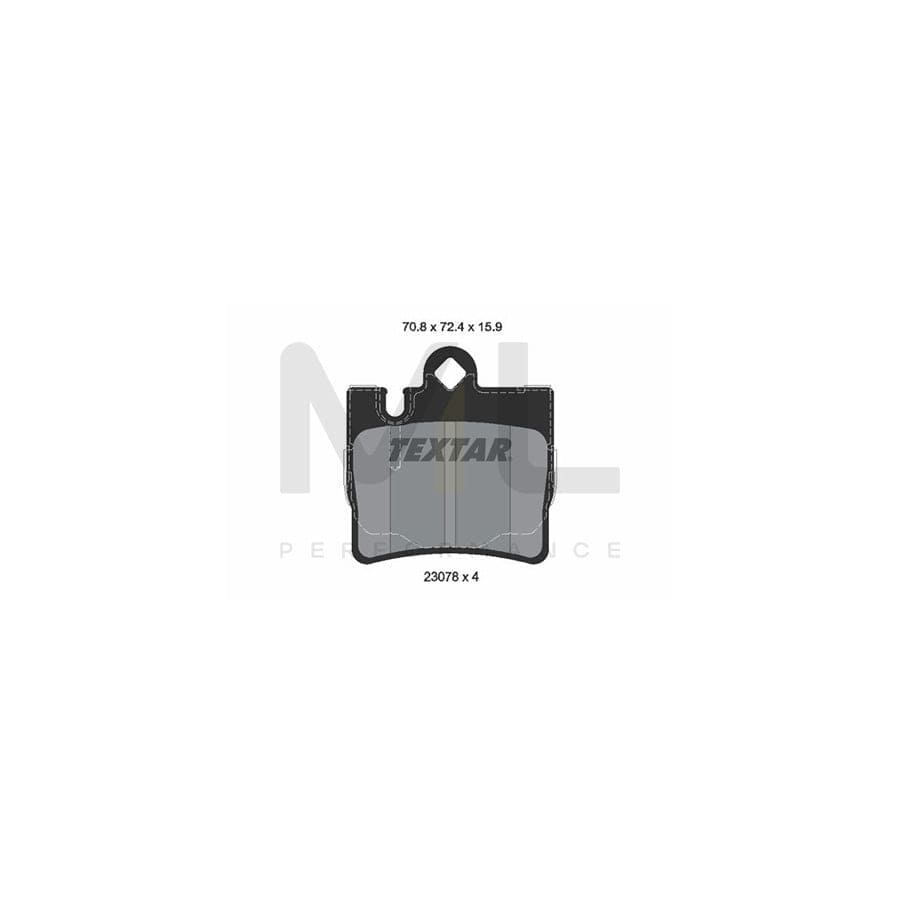 TEXTAR 2307801 Brake pad set suitable for MERCEDES-BENZ S-Class prepared for wear indicator | ML Performance Car Parts