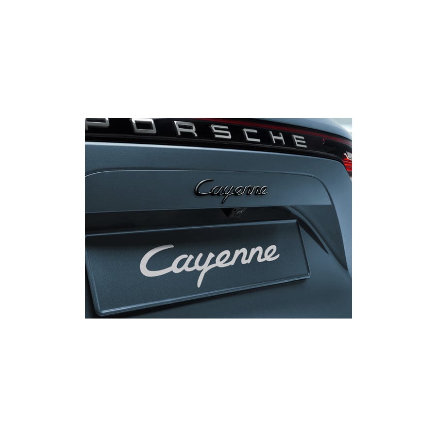 Genuine Porsche 'Cayenne' Rear Lid Badge, In Black (High-Gloss) Porsche 9Ya Turbo S E-Hybrid | ML Performance UK Car Parts