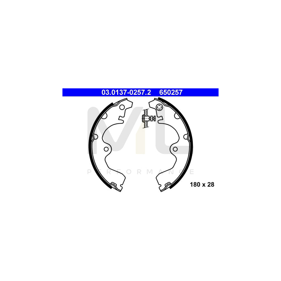 ATE 03.0137-0257.2 Brake Shoe Set | ML Performance Car Parts