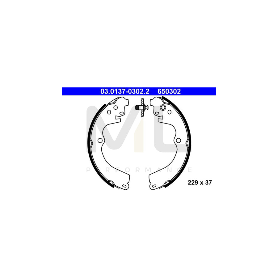 ATE 03.0137-0302.2 Brake Shoe Set | ML Performance Car Parts