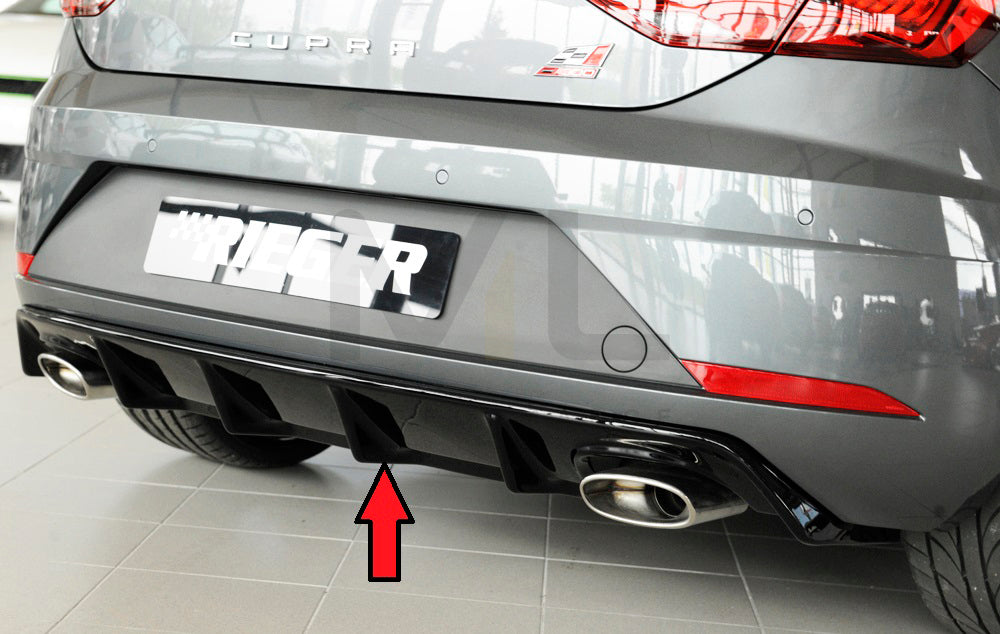 Rieger 00088136 SEAT 5F Leon Cupra Rear Diffuser 1 | ML Performance UK Car Parts