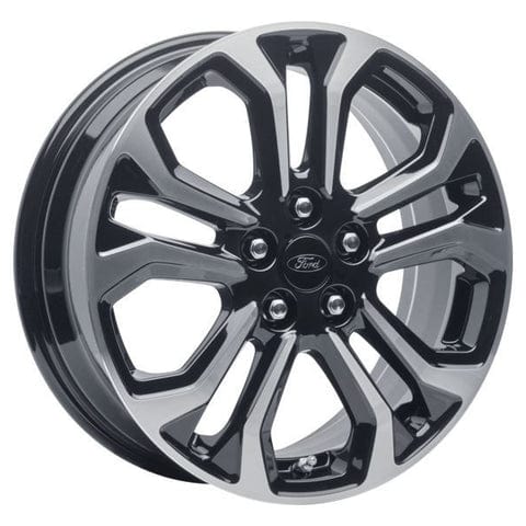 GENUINE FORD 2492679 x4 SET OF 4 ALLOY WHEEL 17" 5 X 2-SPOKE DESIGN, BLACK MACHINED | ML Performance UK