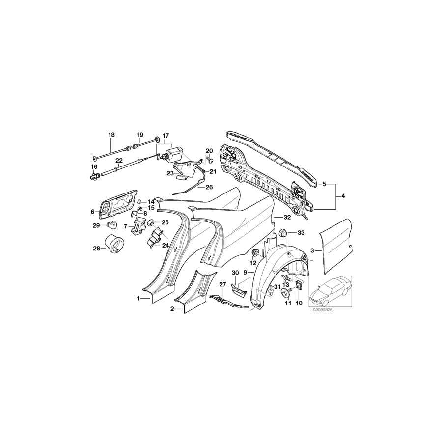 Genuine BMW 54128132329 E39 Torx Bolt ISA M5X10 (Inc. 530d, 528i & 540i) | ML Performance UK Car Parts