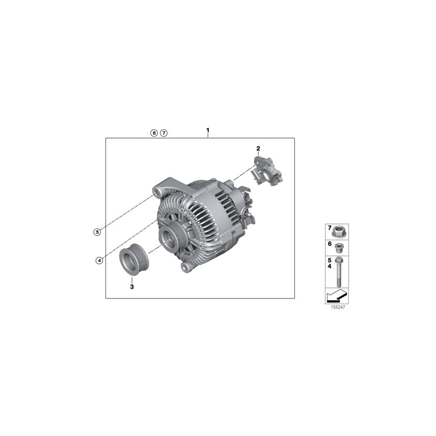 Genuine BMW 12317561004 E70 Exch. Generator 180A (Inc. X5 4.8i) | ML Performance UK Car Parts