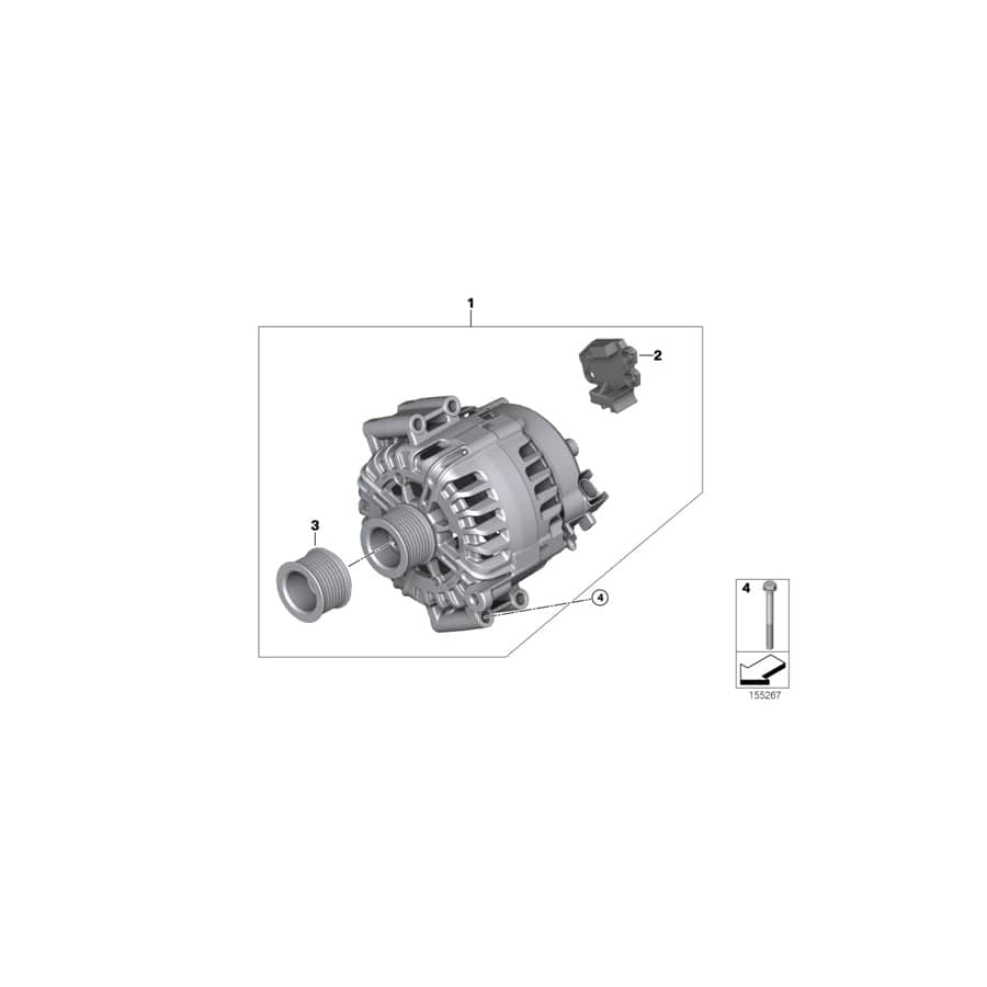 Genuine BMW 12317560986 E70 Exch. Generator 180A (Inc. X5 3.0si) | ML Performance UK Car Parts