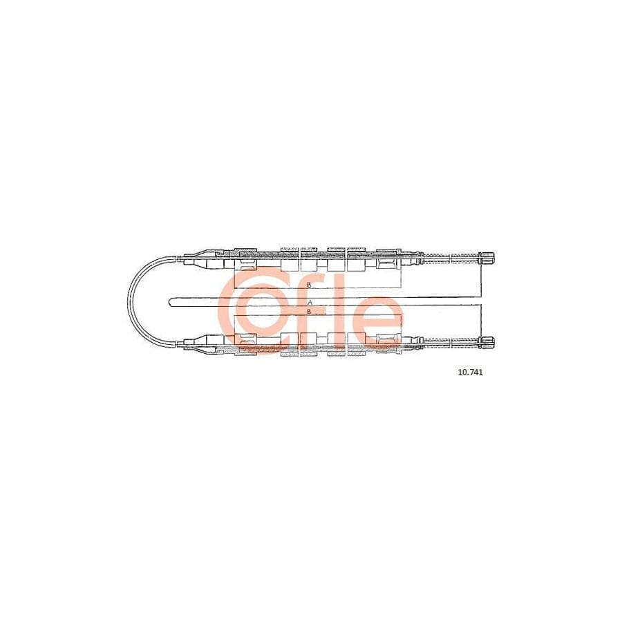 Cofle 10.741 Hand Brake Cable