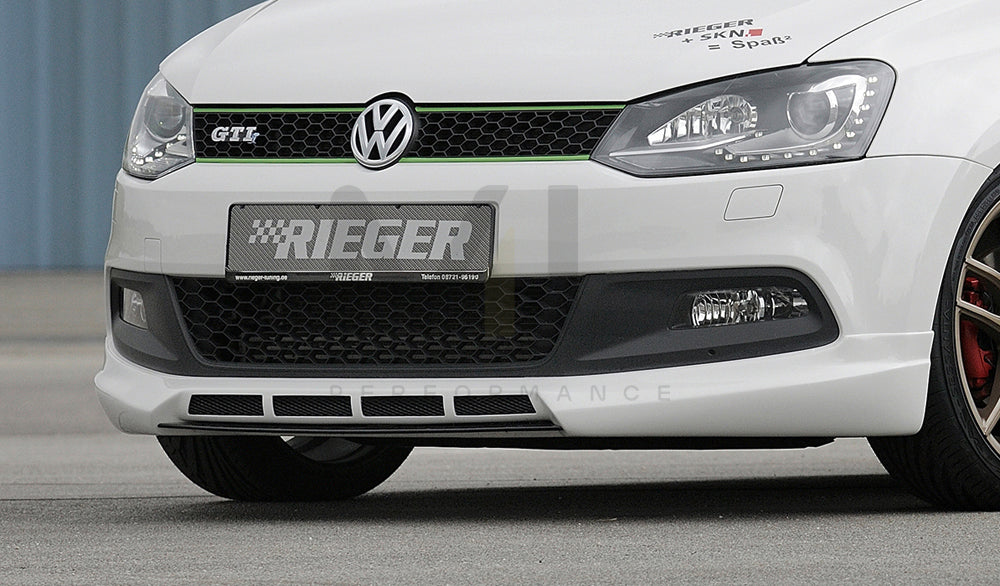 Rieger 00047215 VW 6R Mk6 Polo Front Splitter 1 | ML Performance UK Car Parts