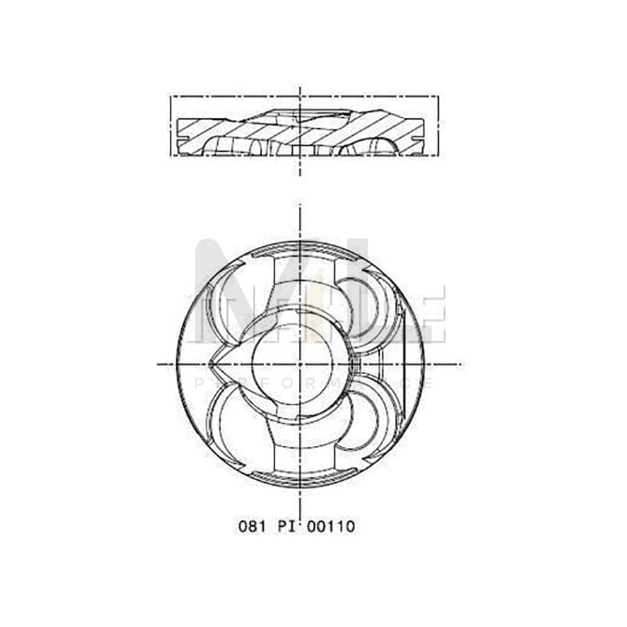 MAHLE ORIGINAL 081 PI 00110 000 Piston 77,0 mm, without cooling duct | ML Performance Car Parts