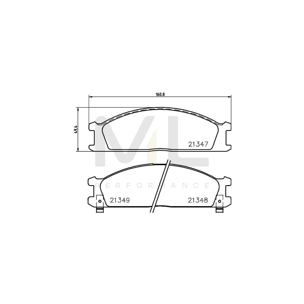 Hella 8DB 355 005-651 Brake Pad Set With Acoustic Wear Warning | ML Performance Car Parts