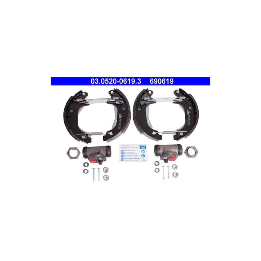 ATE Original Topkit 03.0520-0619.3 Brake Set, Drum Brakes For Peugeot 205