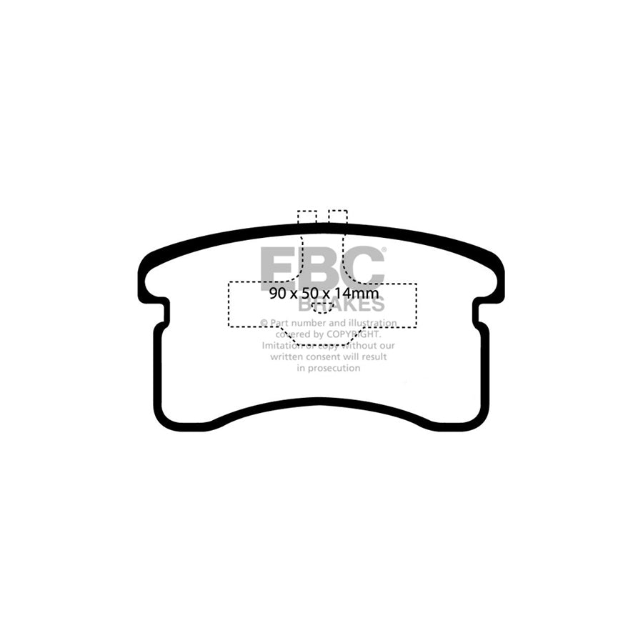 EBC DP1016 Daihatsu Ultimax Front Brake Pads (Inc. Cuore & Mira) 2 | ML Performance UK Car Parts