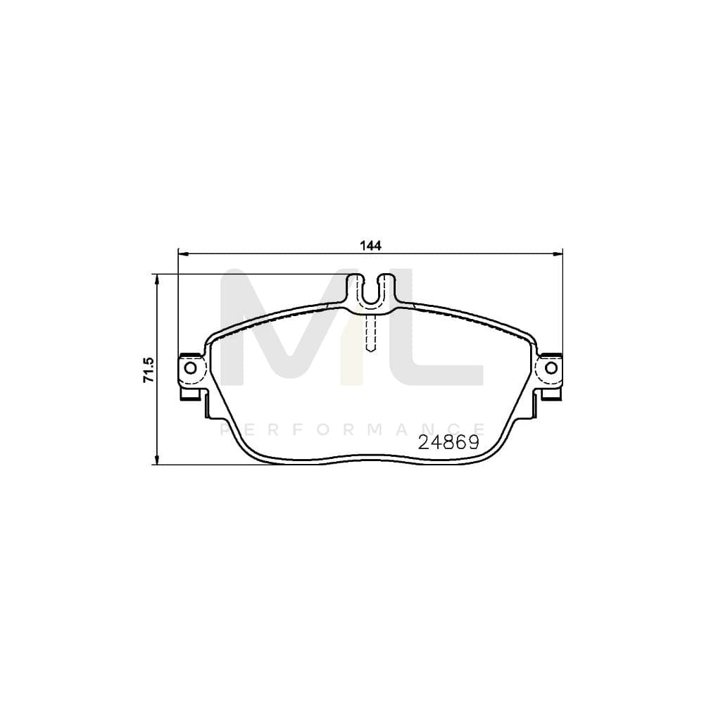 Hella 8DB 355 019-721 Brake Pad Set Prepared For Wear Indicator | ML Performance Car Parts