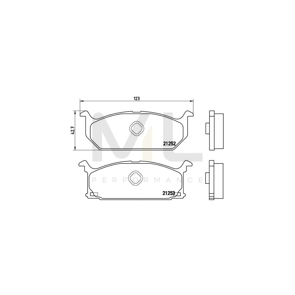 Brembo P 79 003 Brake Pad Set Excl. Wear Warning Contact | ML Performance Car Parts