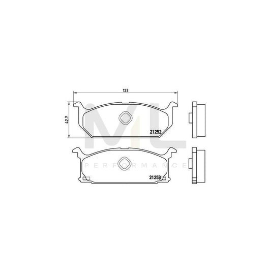 Brembo P 79 003 Brake Pad Set Excl. Wear Warning Contact | ML Performance Car Parts