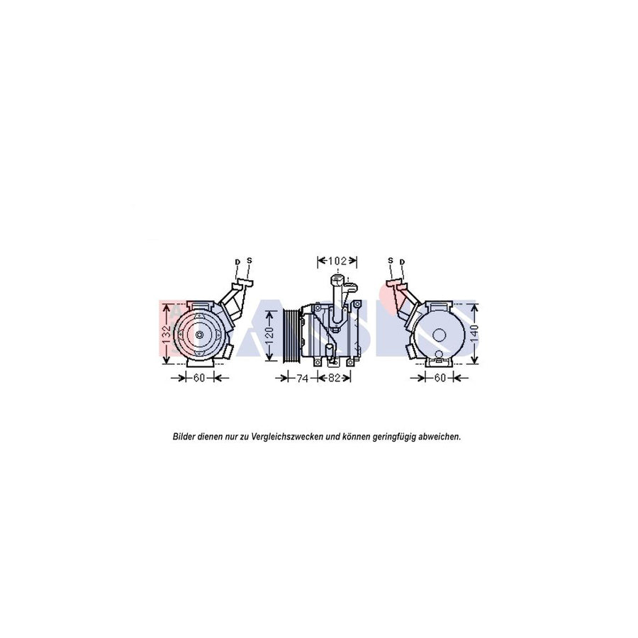 AKS Dasis 852637N Compressor, Air Conditioning For Toyota Avensis Verso (M2) | ML Performance UK