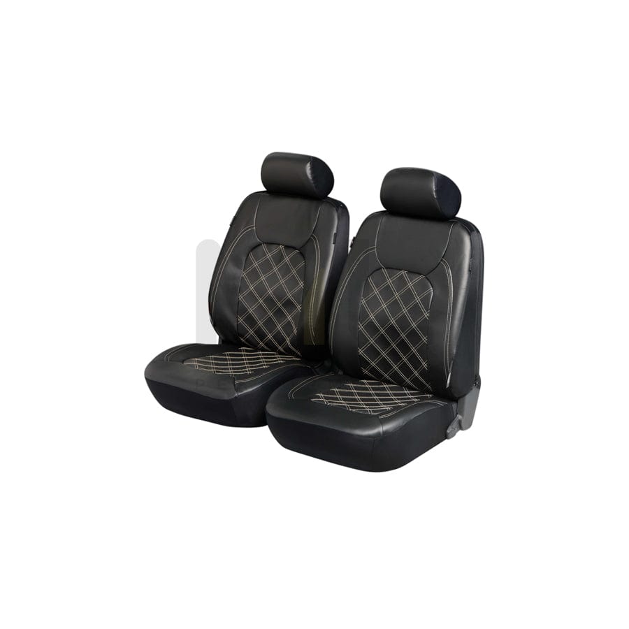 WALSER ZIPP IT Deluxe 11978 Car seat cover Black, Leatherette, Front | ML Performance Car Parts