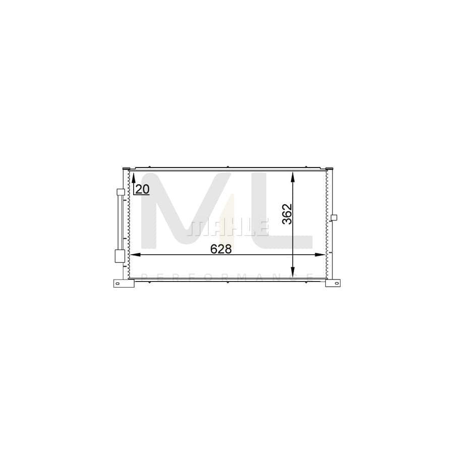 MAHLE ORIGINAL AC 258 000S Air conditioning condenser for FORD MONDEO without dryer | ML Performance Car Parts