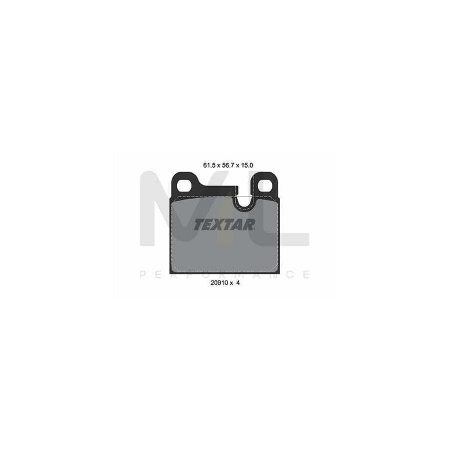 TEXTAR 2091001 Brake pad set prepared for wear indicator | ML Performance Car Parts