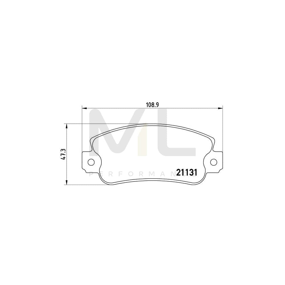 Brembo P 23 029 Brake Pad Set Excl. Wear Warning Contact | ML Performance Car Parts