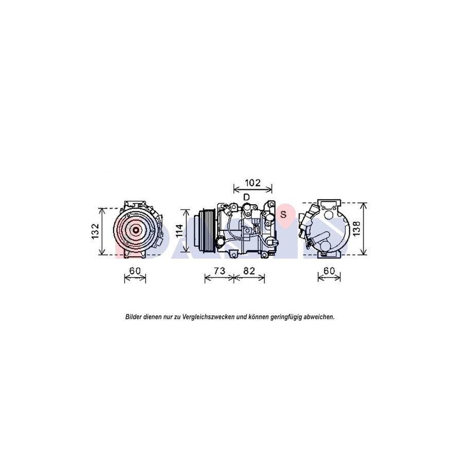 AKS Dasis 852639N Compressor, Air Conditioning For Lexus Gs III (S19) | ML Performance UK