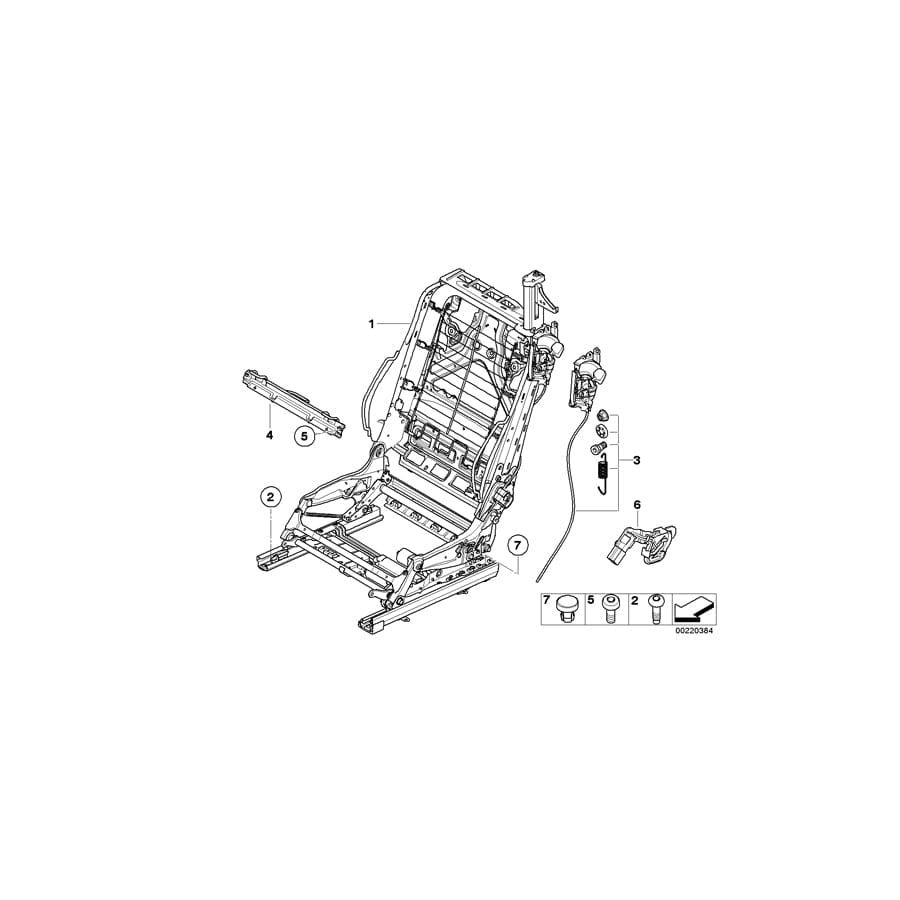 Genuine BMW 52107258732 E93 Seat Backrest Frame Right (Inc. 335i, 320i & 330d) | ML Performance UK Car Parts