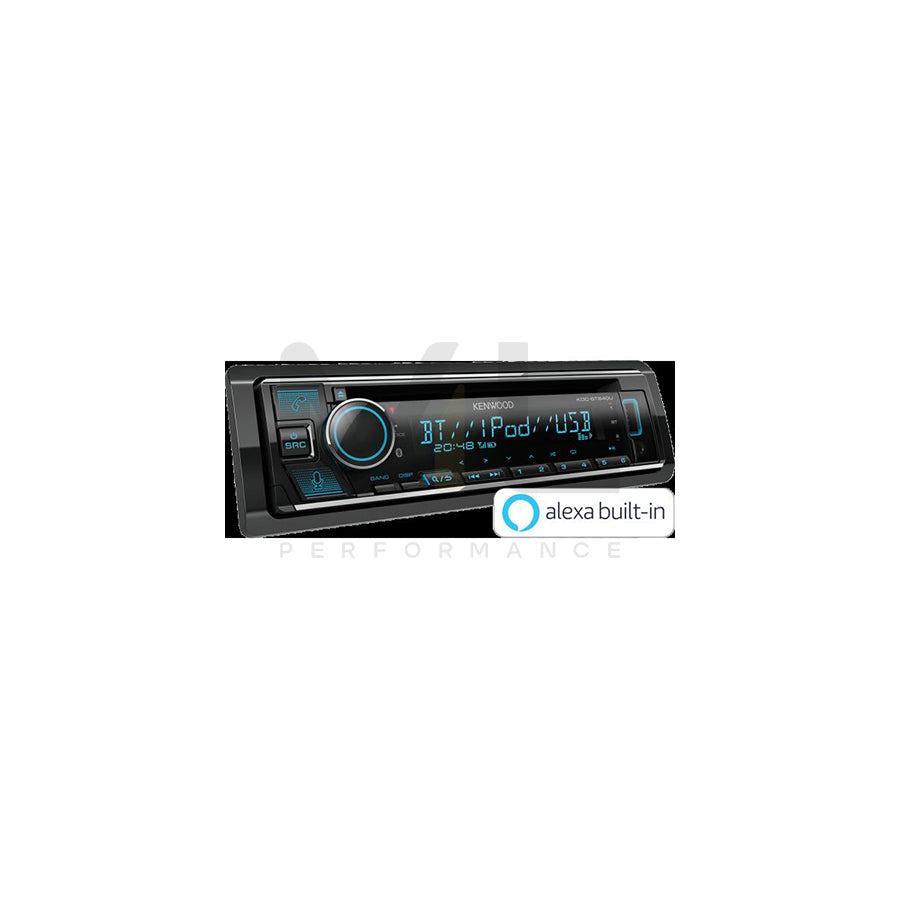 KENWOOD KDC-BT640U Car stereo Amazon Alexa ready, 1 DIN, LCD, 14.4V, AAC, FLAC, MP3, WAV, WMA | ML Performance Car Parts