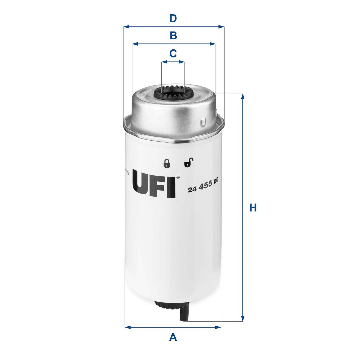 UFI 24.455.00 Fuel Filter For Ford Transit