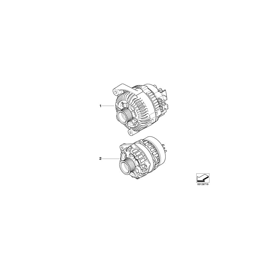 Genuine BMW 12317540992 E65 E60 E64 Exch. Generator 180A (Inc. 745i, 745Li & 545i) | ML Performance UK Car Parts